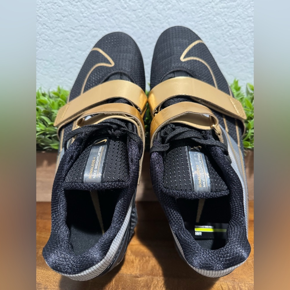 Nike Romaleos 4 Weightlifting Squat Shoes Black Gold CD3463-001 Men’s Size 13 - Picture 10 of 11